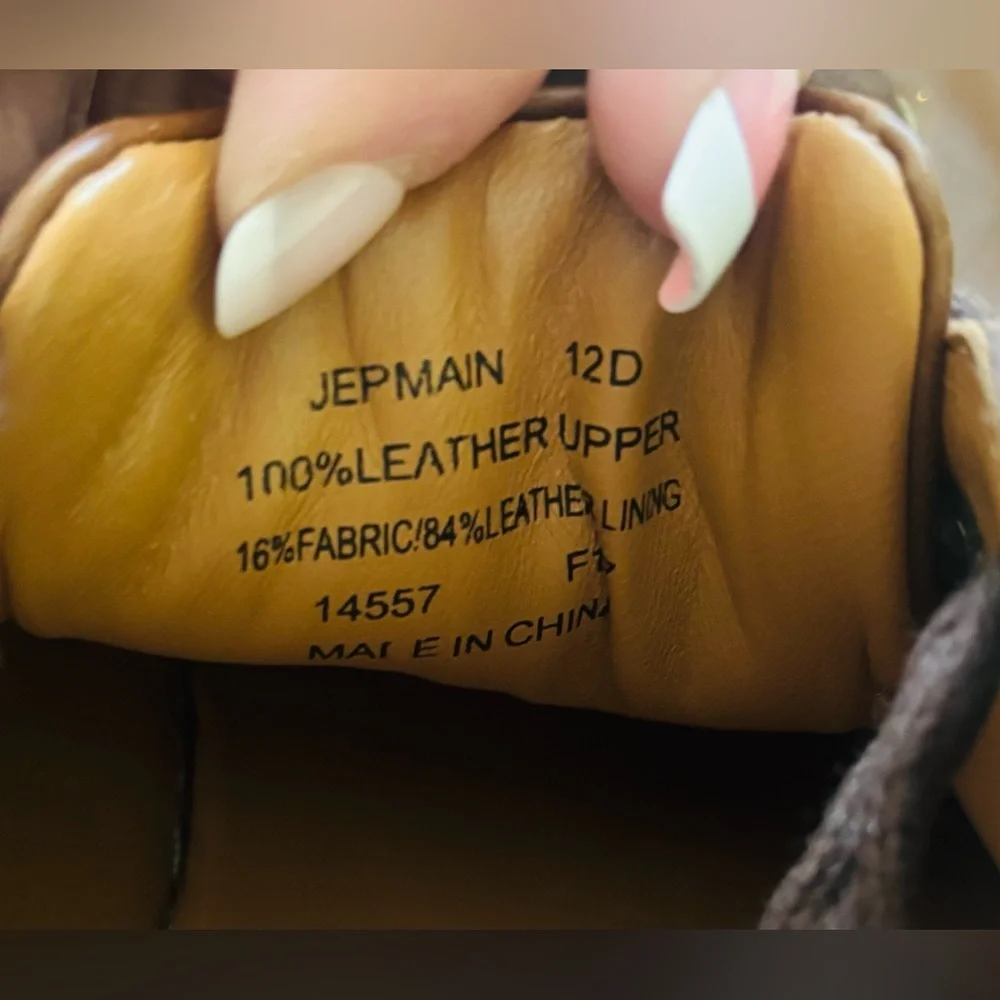 Polo Ralph Lauren Saddle Tan Brown Jermain Leather Trainer Sneaker Shoe Size 12
